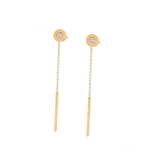 Long Golden Steel Earring