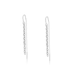 Boucle d'oreille longue en acier