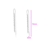 Boucle d'oreille longue en acier