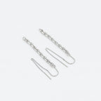 Boucle d'oreille longue en acier