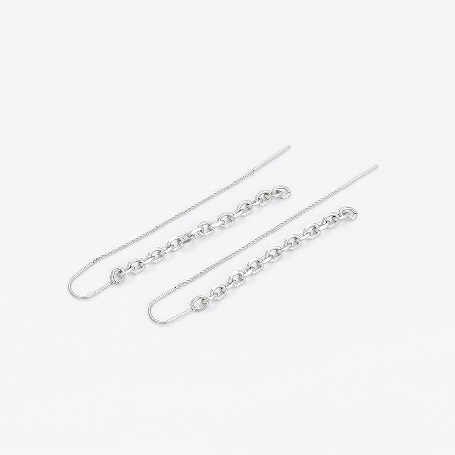 Boucle d'oreille longue en acier
