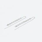 Boucle d'oreille longue en acier