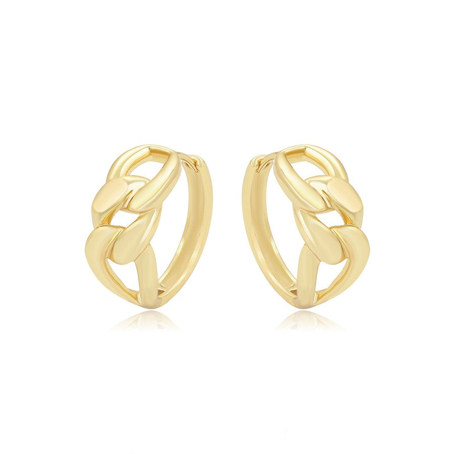 Huggie Gold Laminated 14k