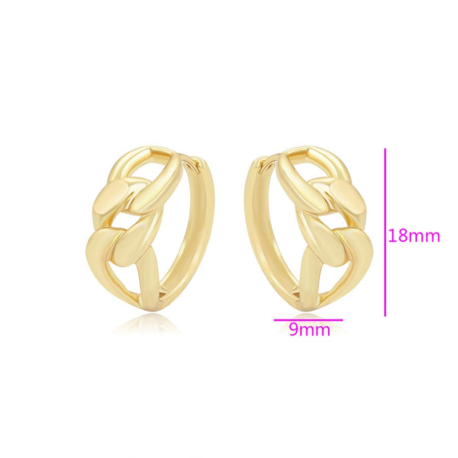 Huggie Gold Laminated 14k