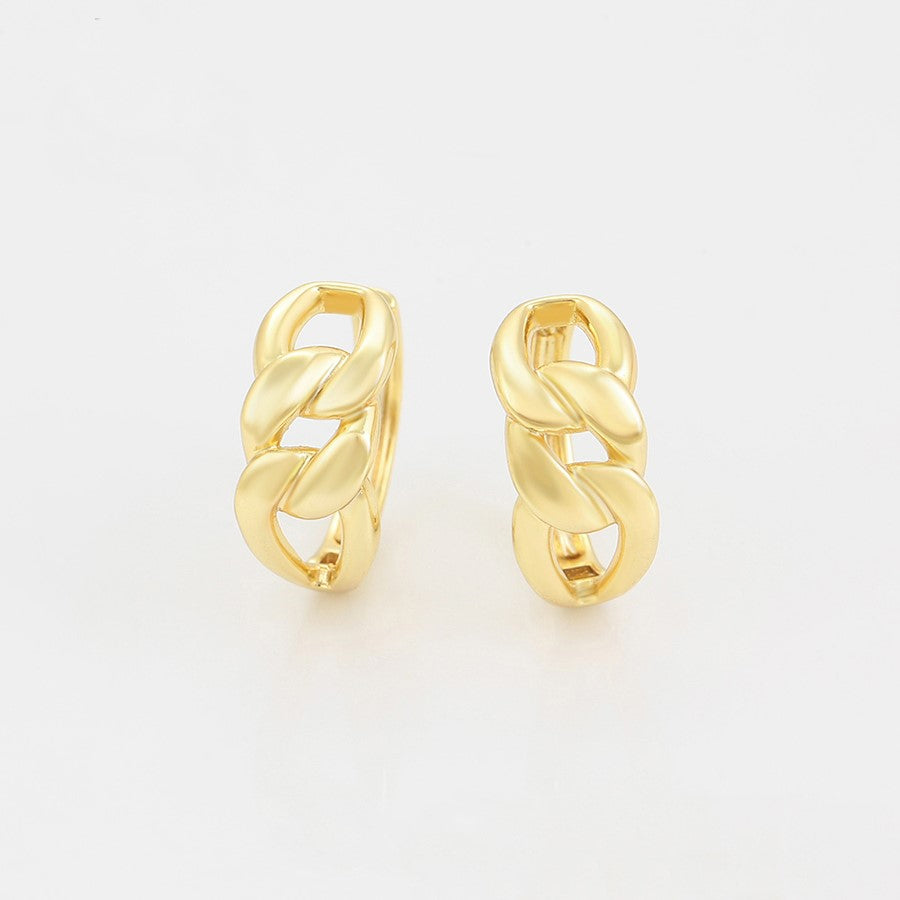 Huggie Gold Laminated 14k