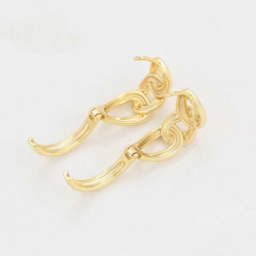 Huggie Gold Laminated 14k