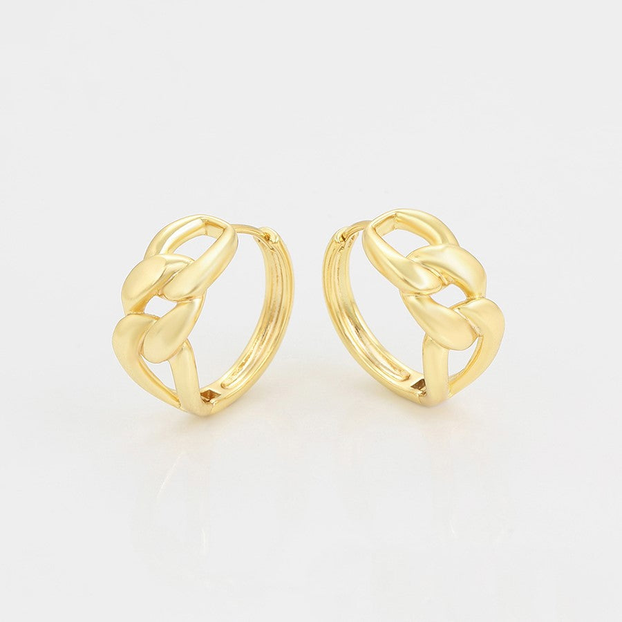 Huggie Gold Laminated 14k