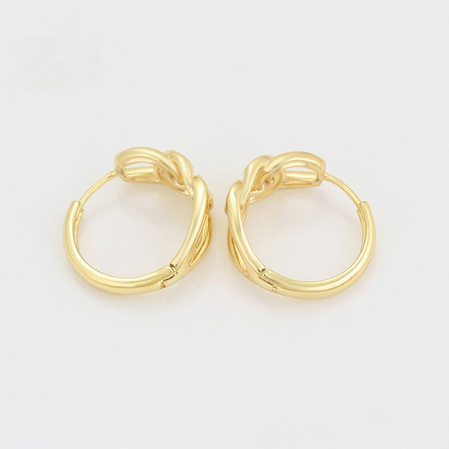Huggie Gold Laminated 14k