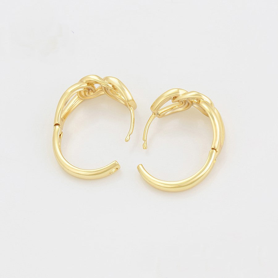 Huggie Gold Laminated 14k