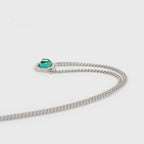 Gargantilla Solitaria Zirconia Esmeralda