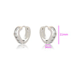 Mini Huggie Con Zirconias Blancas