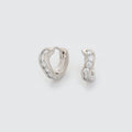 Mini Huggie Con Zirconias Blancas