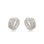 Huggie Con Zirconias Blancas