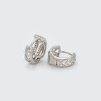 Huggie Con Zirconias Blancas