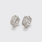 Huggie Con Zirconias Blancas