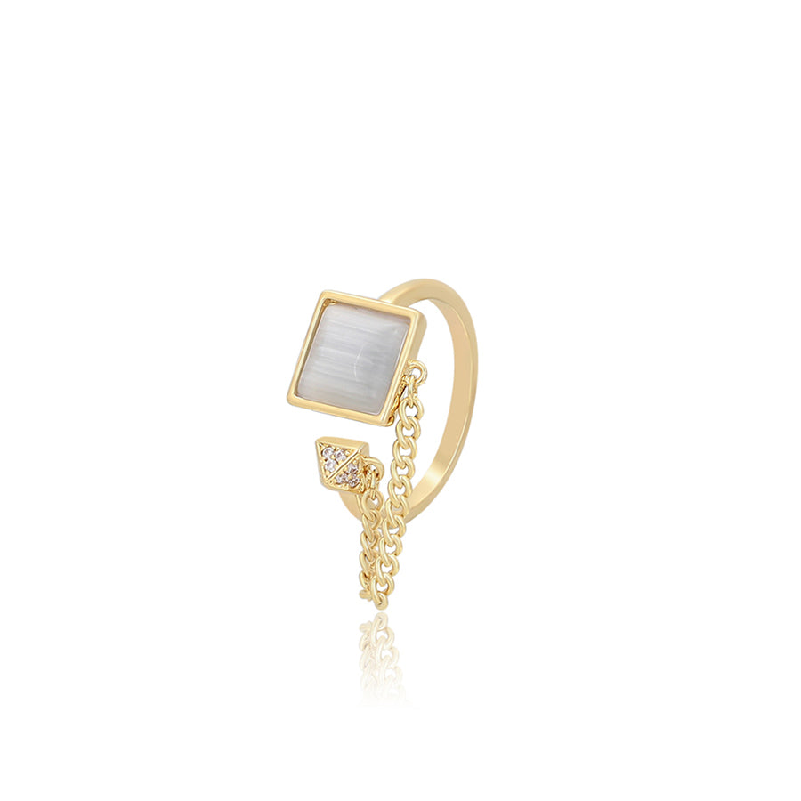 Anillo Cuadro y Cadena