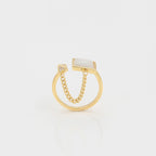 Anillo Cuadro y Cadena