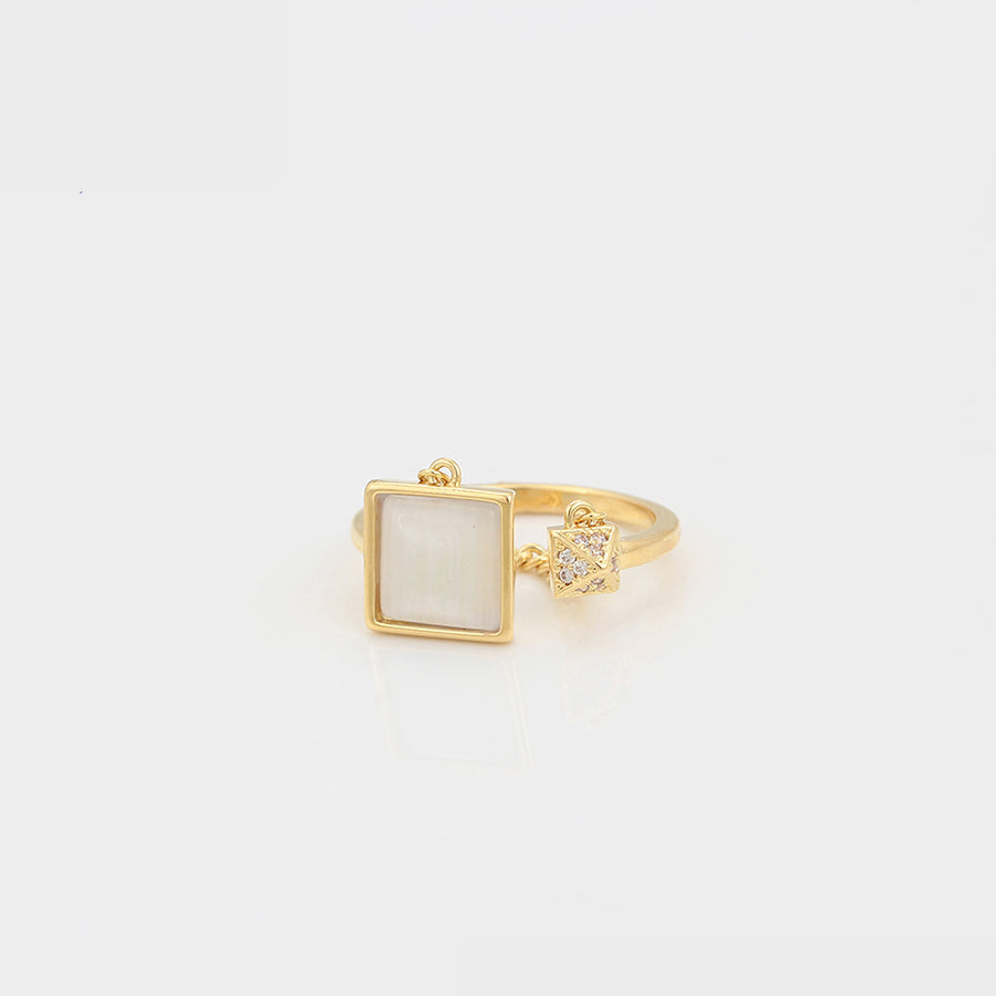 Anillo Cuadro y Cadena