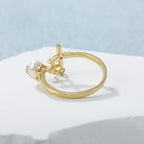 Anillo Perla y Cadena