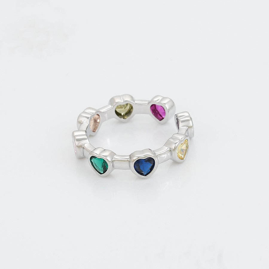 Anillo Zirconias de Colores