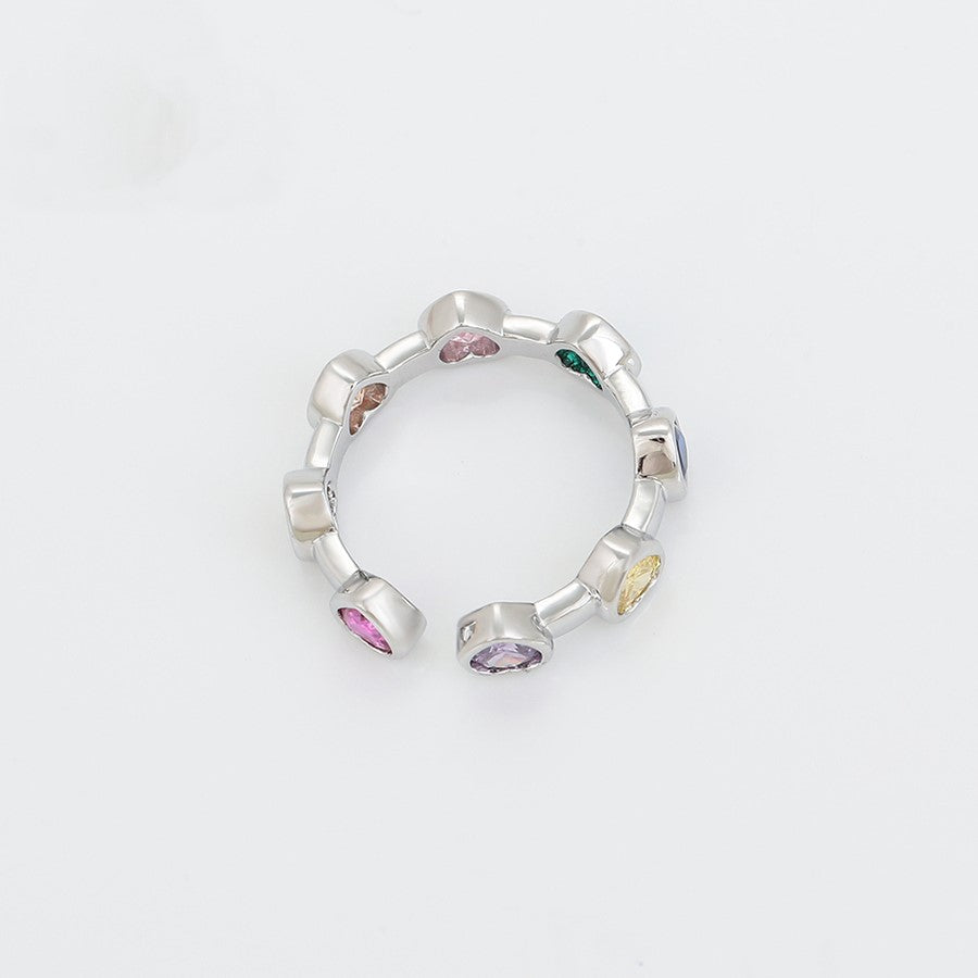 Anillo Zirconias de Colores