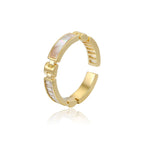 Anillo Baguettes y Concha