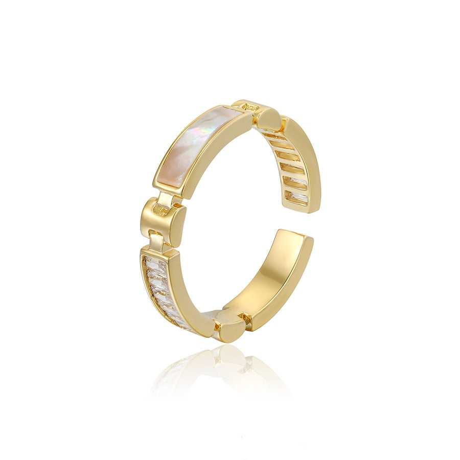 Anillo Baguettes y Concha