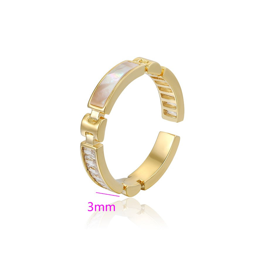 Anillo Baguettes y Concha