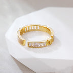 Anillo Baguettes y Concha