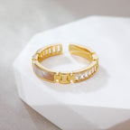 Anillo Baguettes y Concha