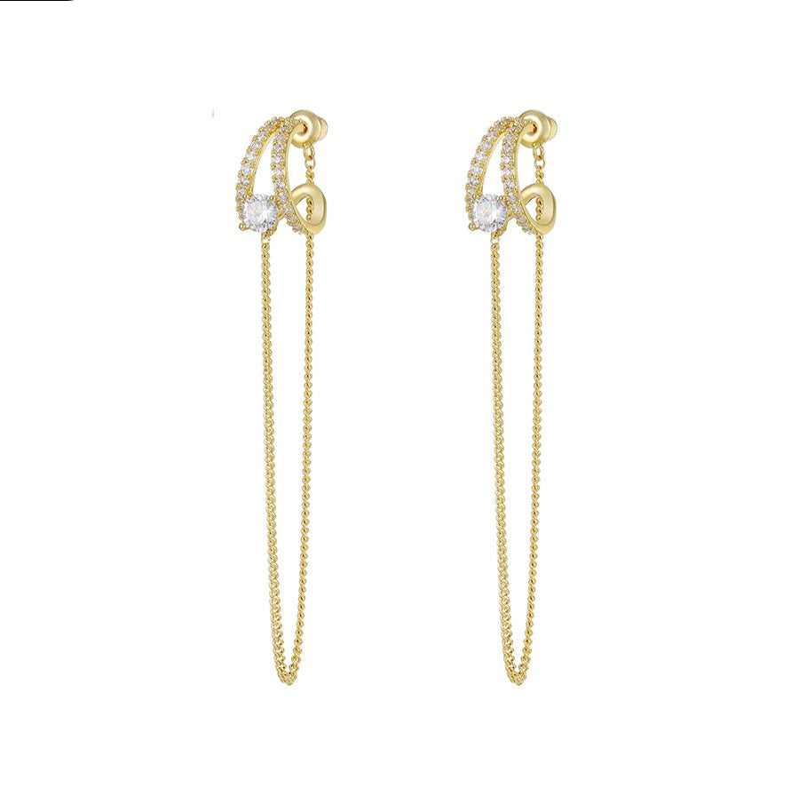 Arete Largo Doble Cadena