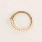Anillo con Zirconia Acero inoxidable Rosado Elegante y Moderno