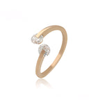 Anillo con Zirconia Acero inoxidable Rosado Elegante y Moderno