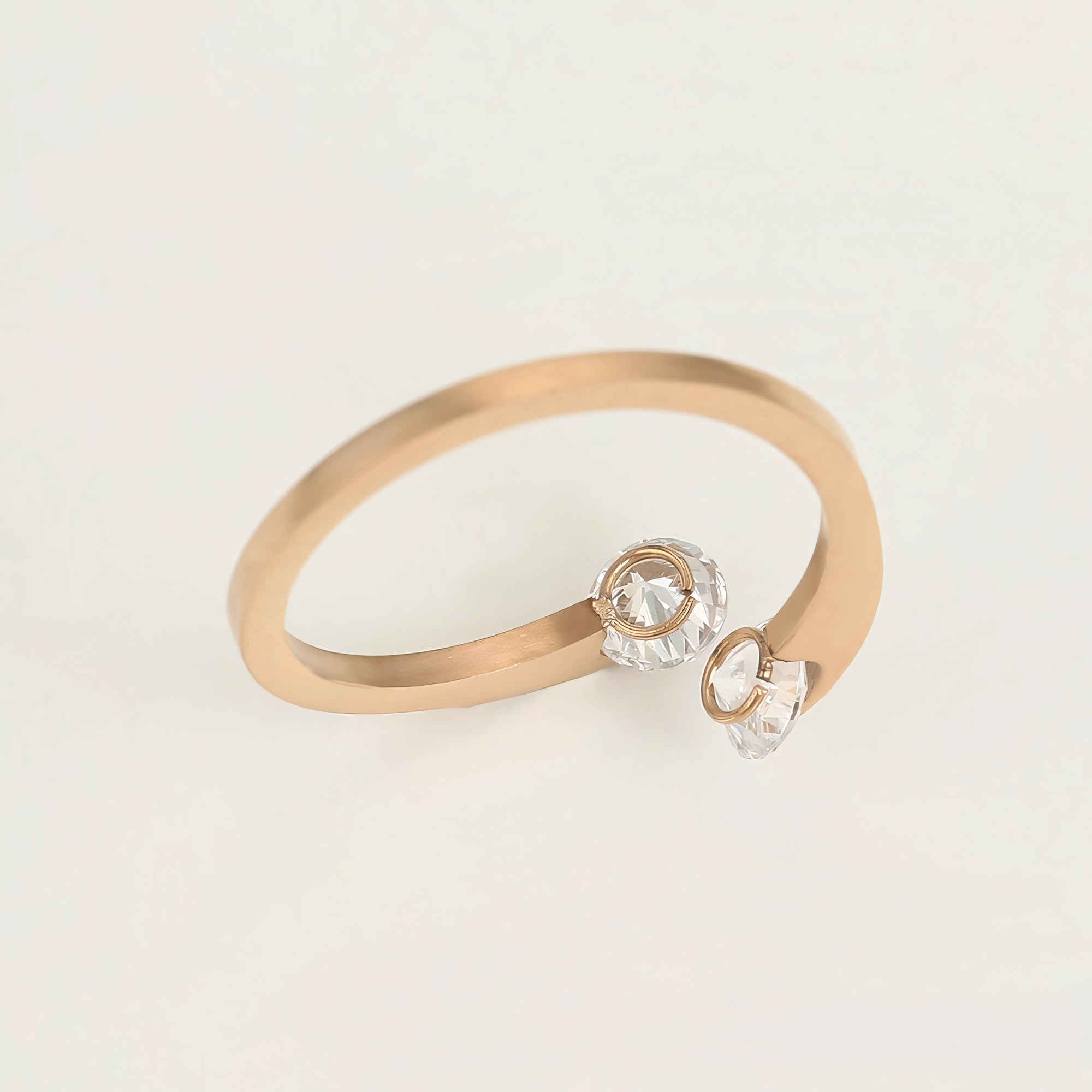 Bague Ajustable Acier Rose