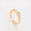 Anillo de Corazon Zirconia de Oro Laminado 18K