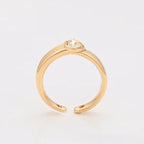 Anillo de Corazon Zirconia de Oro Laminado 18K
