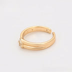 Anillo de Corazon Zirconia de Oro Laminado 18K