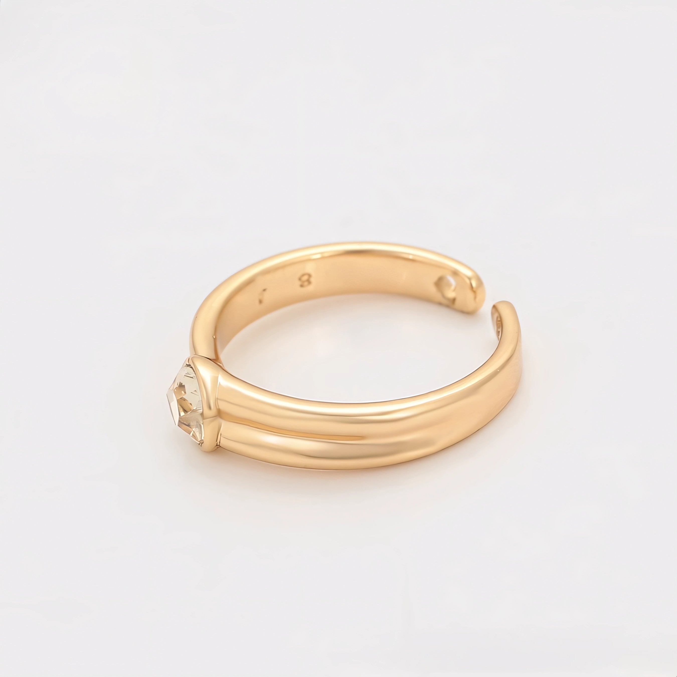 Anillo de Corazon Zirconia de Oro Laminado 18K