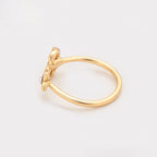 Anillo de Luna y Estella con Zirconia Incrustada Oro Laminado 18K