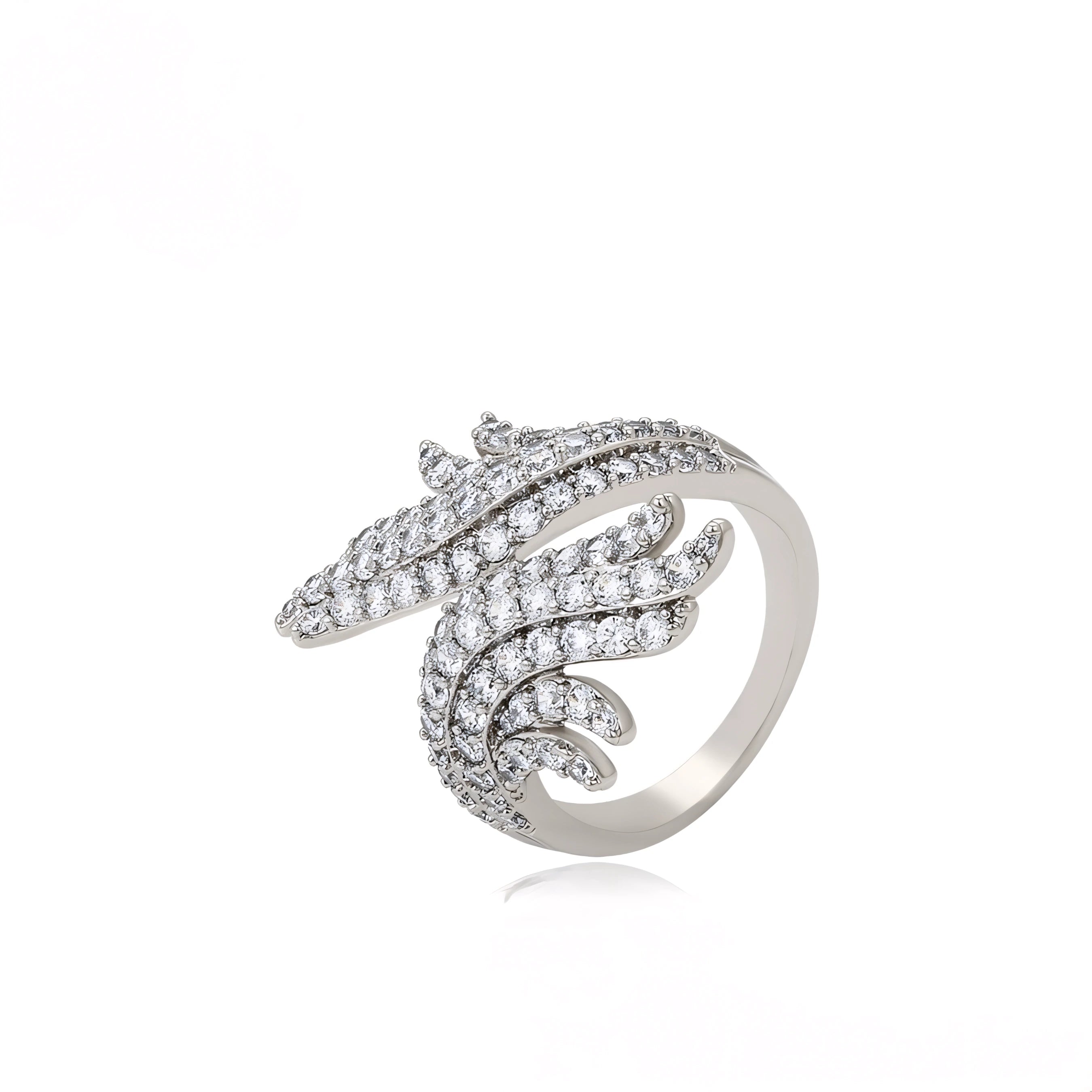Anillo de Platino con Zirconia Incrustada