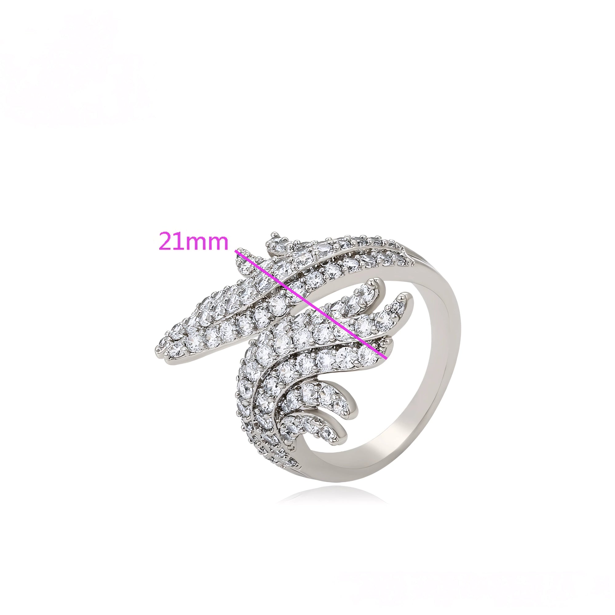 Anillo de Platino con Zirconia Incrustada
