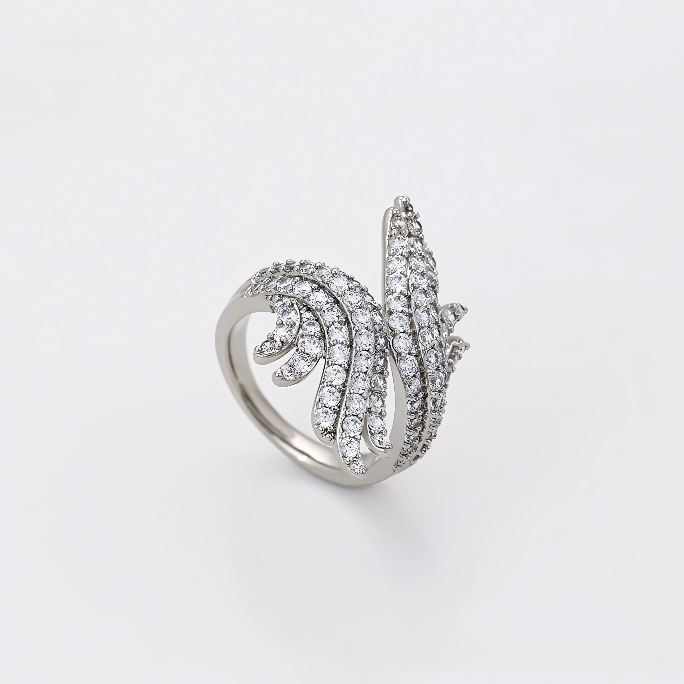 Anillo de Platino con Zirconia Incrustada