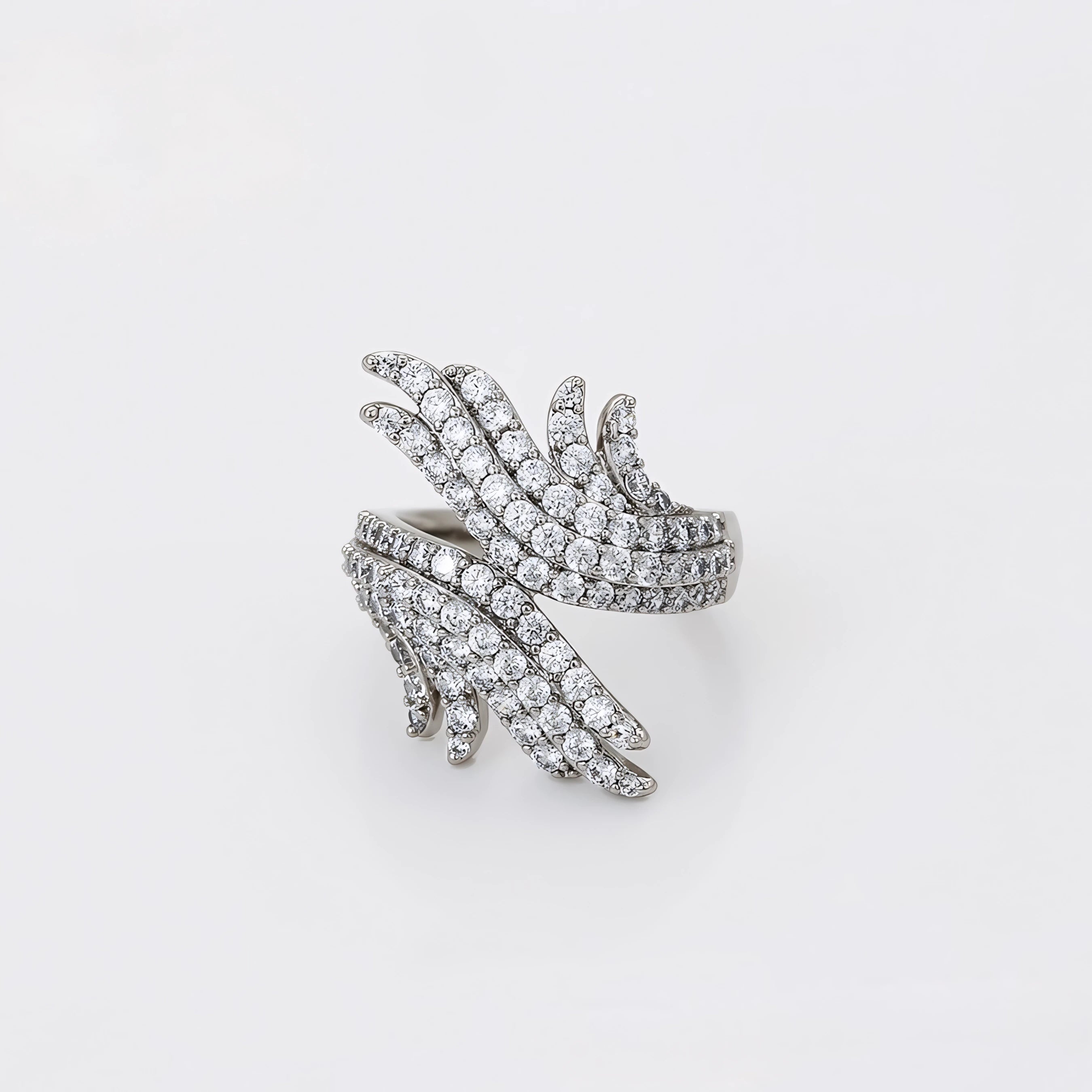 Anillo de Platino con Zirconia Incrustada
