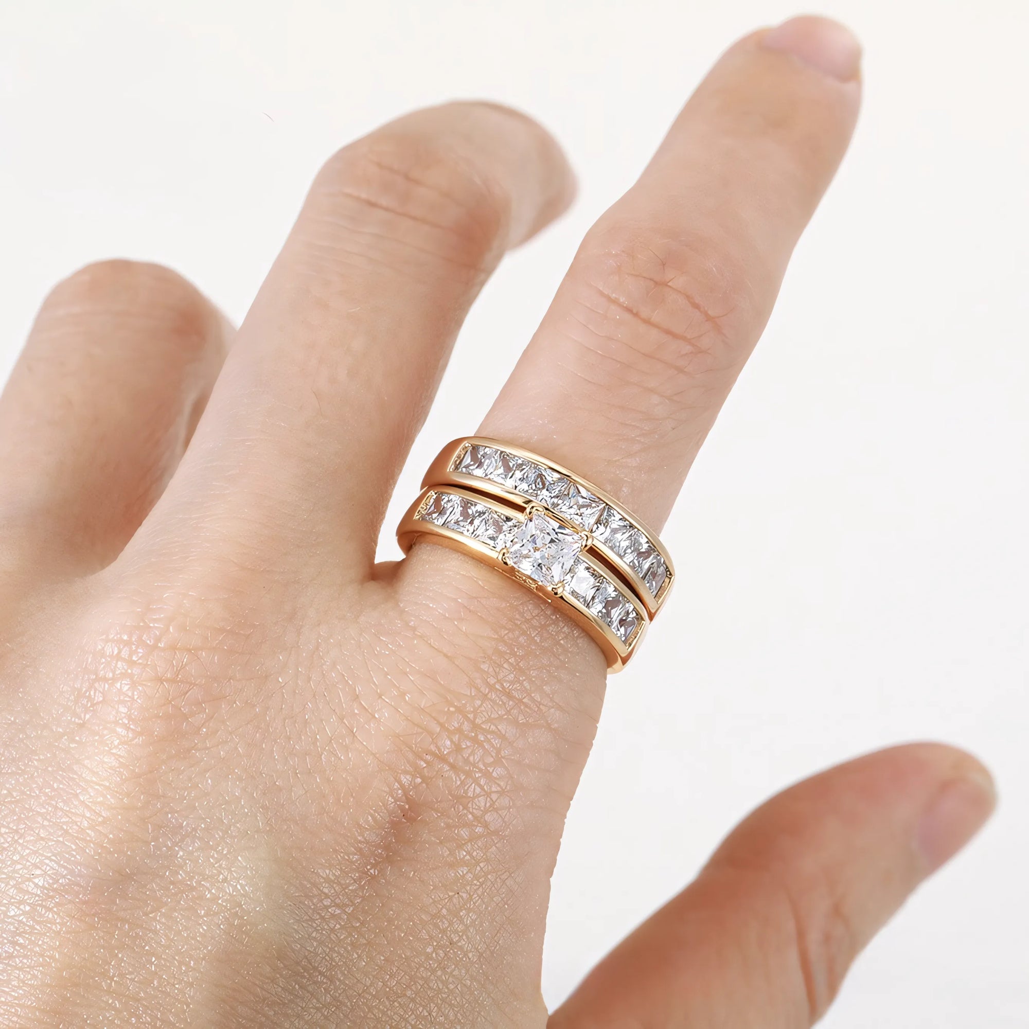 Bague double en or 18 carats