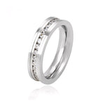 Anillo Elegante con Zirconia de Acero Inoxidable