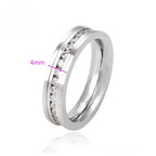 Anillo Elegante con Zirconia de Acero Inoxidable