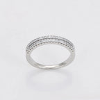 Anillo Elegante con Zirconia Chapado en Platino