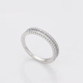 Anillo Elegante con Zirconia Chapado en Platino