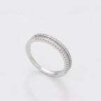 Anillo Elegante con Zirconia Chapado en Platino