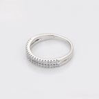 Anillo Elegante con Zirconia Chapado en Platino